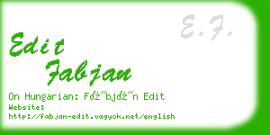 edit fabjan business card